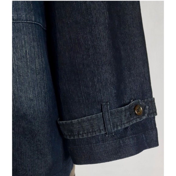 Denim Jean Jacket w Double Breasted Buttons - Picture 7 of 8